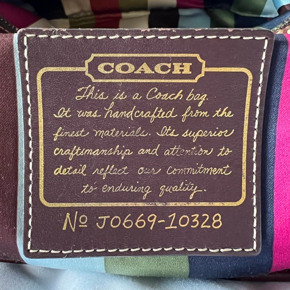 65th Anniversary Vintage Coach Chestnut Leather Mandy - Picture 2 of 8